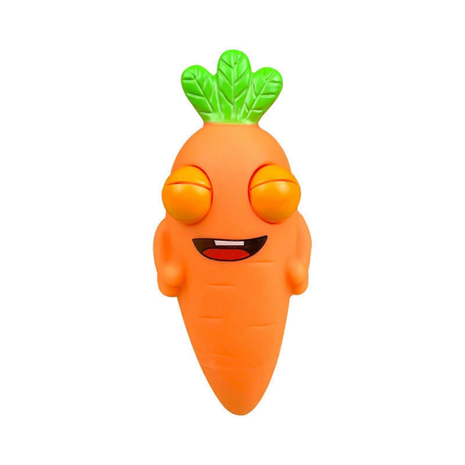 Anti-Stress Squeezable Toy Decompression Fidget  Eye-Popping Carrot for Kids Students Anxiety-Relief Vent Toy Multicolor