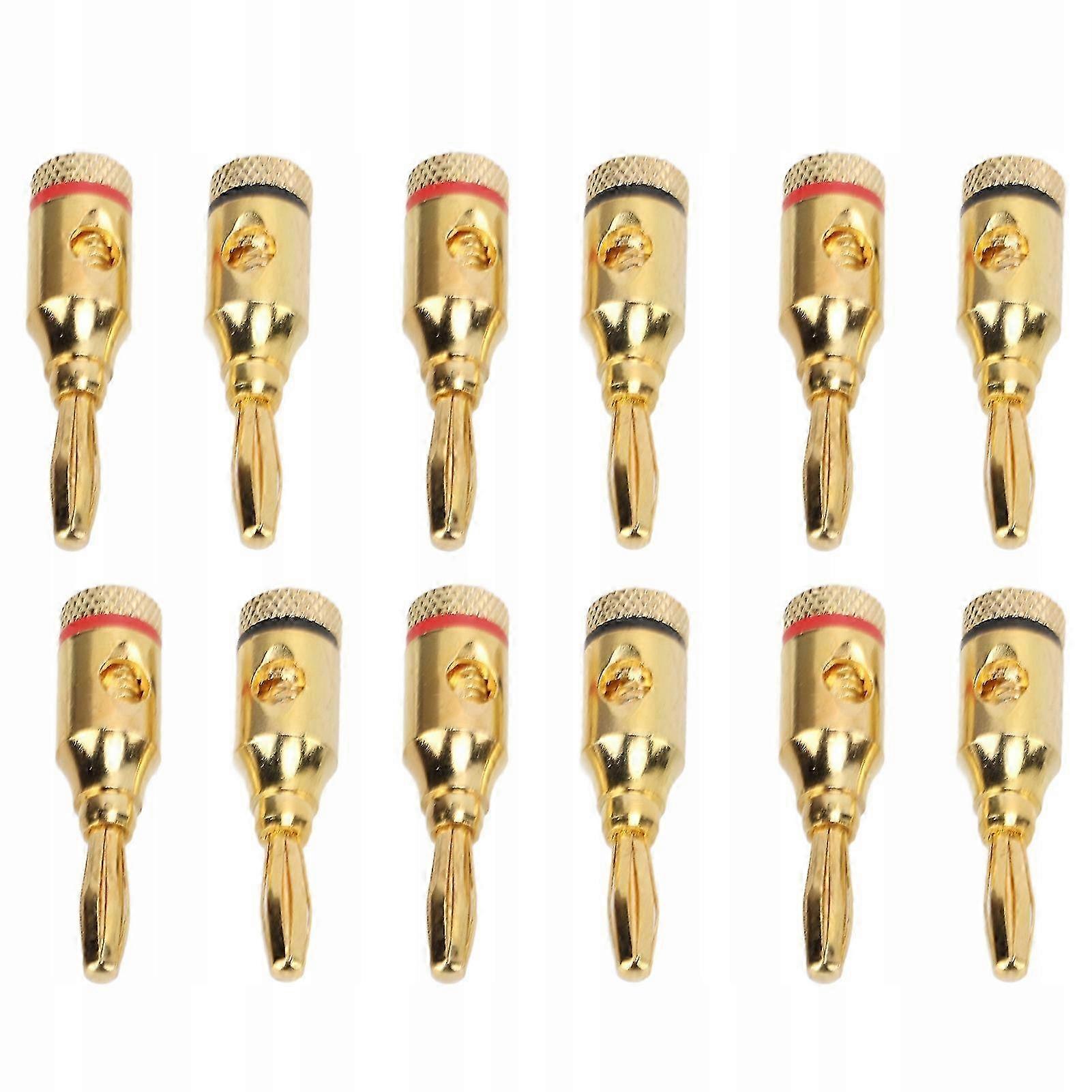 Banana Plug Gold Plate 12 Pcs