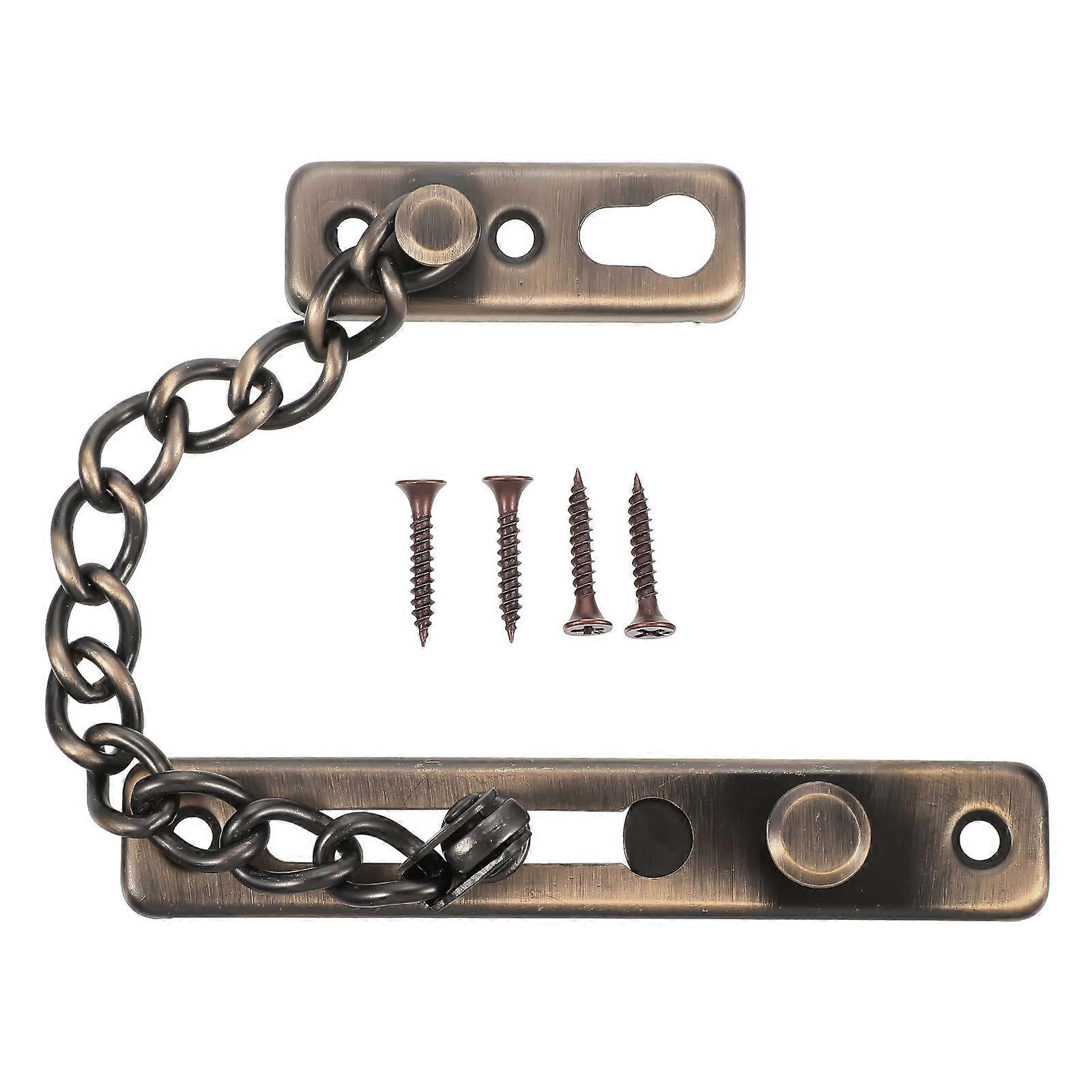 1 Set Door Bolt Hotel Lock Stainless Steel Security Chain Guard