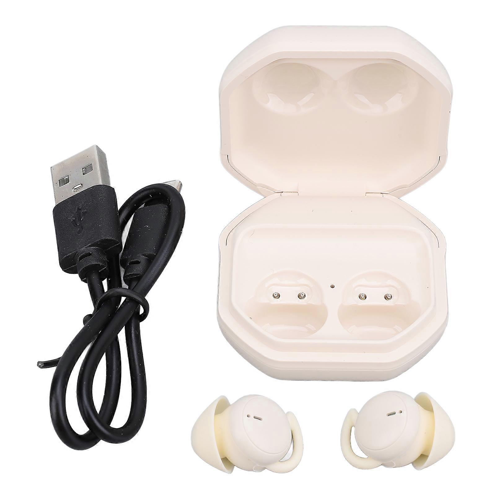 Mini Wireless Bluetooth 5.3 Earphones, Lightweight, Noise Cancelling, Long Distance Connection, with Charging Case, Cloudy White