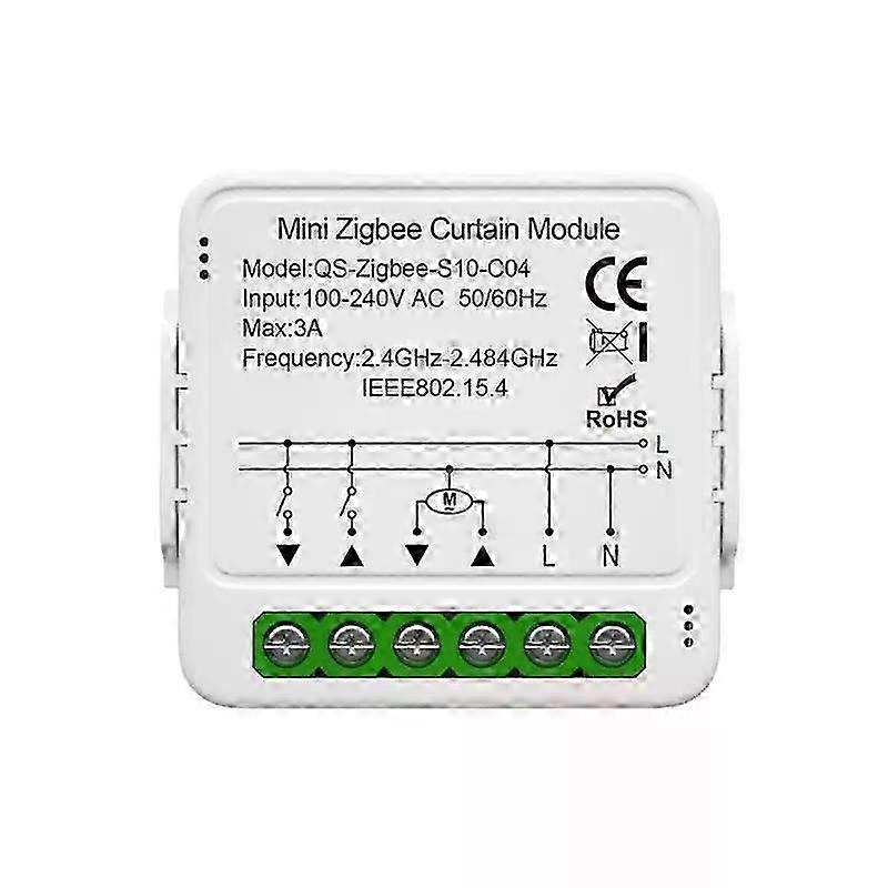 2025 Tuya Wifi/zigbee Curtain Switch 2way Smart Curtain Module For Roller Shutter Blinds Motor Smart Home Work With Alexa Google Home