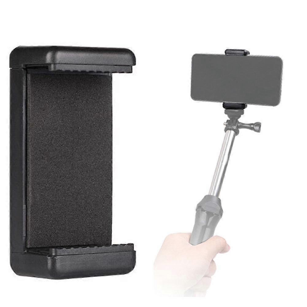 Black (A)$Mobile phone clip, one-shaped clip, E-shaped clip, video live broadcast, selfie stick, mobile phone bracket, tripod, stretch clip