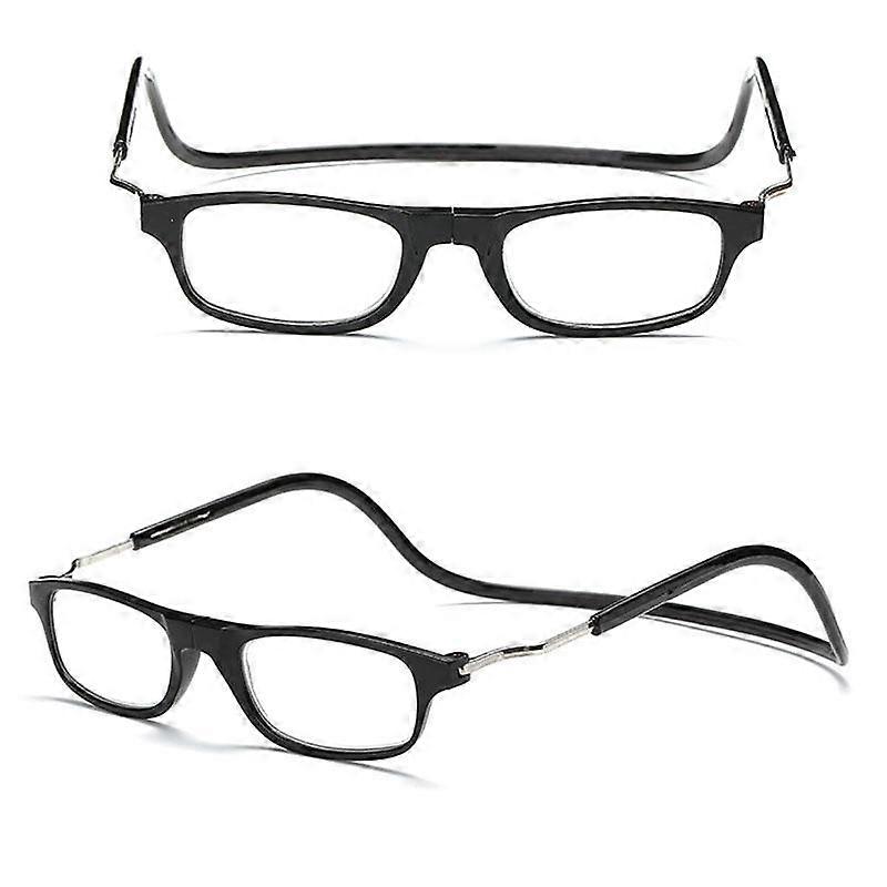 Unisex Magnet Reading Glasses Men and Women Adjustable Hanging Neck Magnetic Soft Vintage Folding Reading Eyeglasses