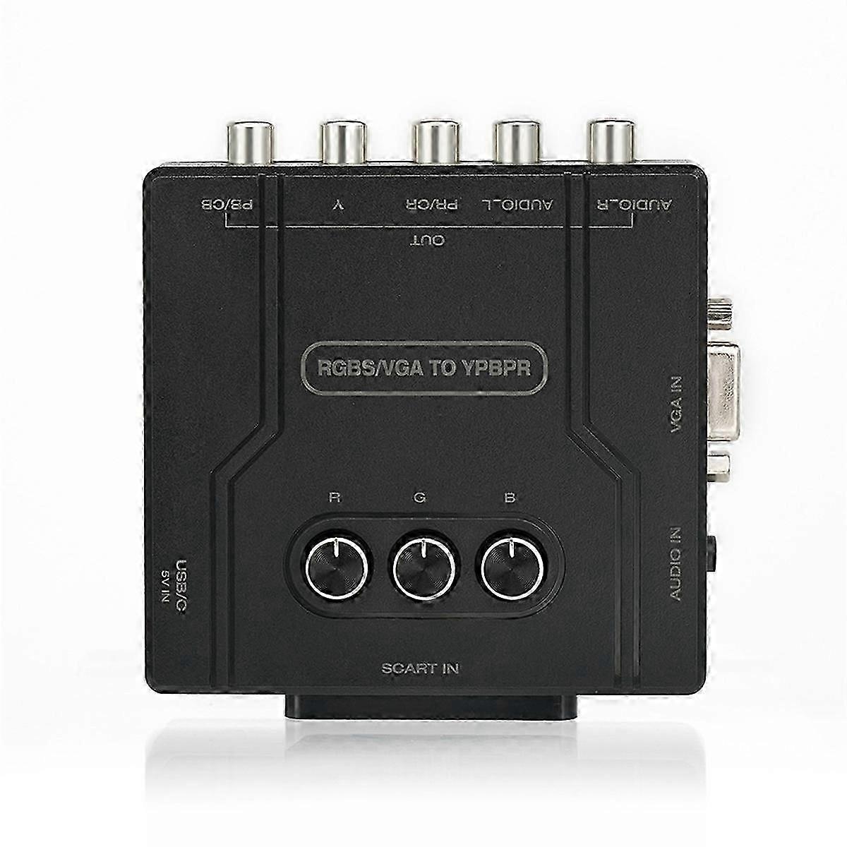 RGBS VGA to YPBPR Component Converter SCART to YPBPR Converter for PS1 PS2 Dreamcast Retro Game Con