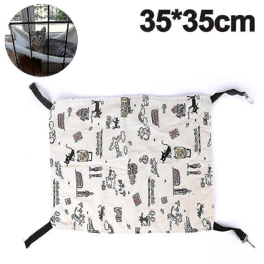 Adjustable Cat Bed Hammock for Cage, Soft Sleep Pad Pet Lounger with Secure Straps