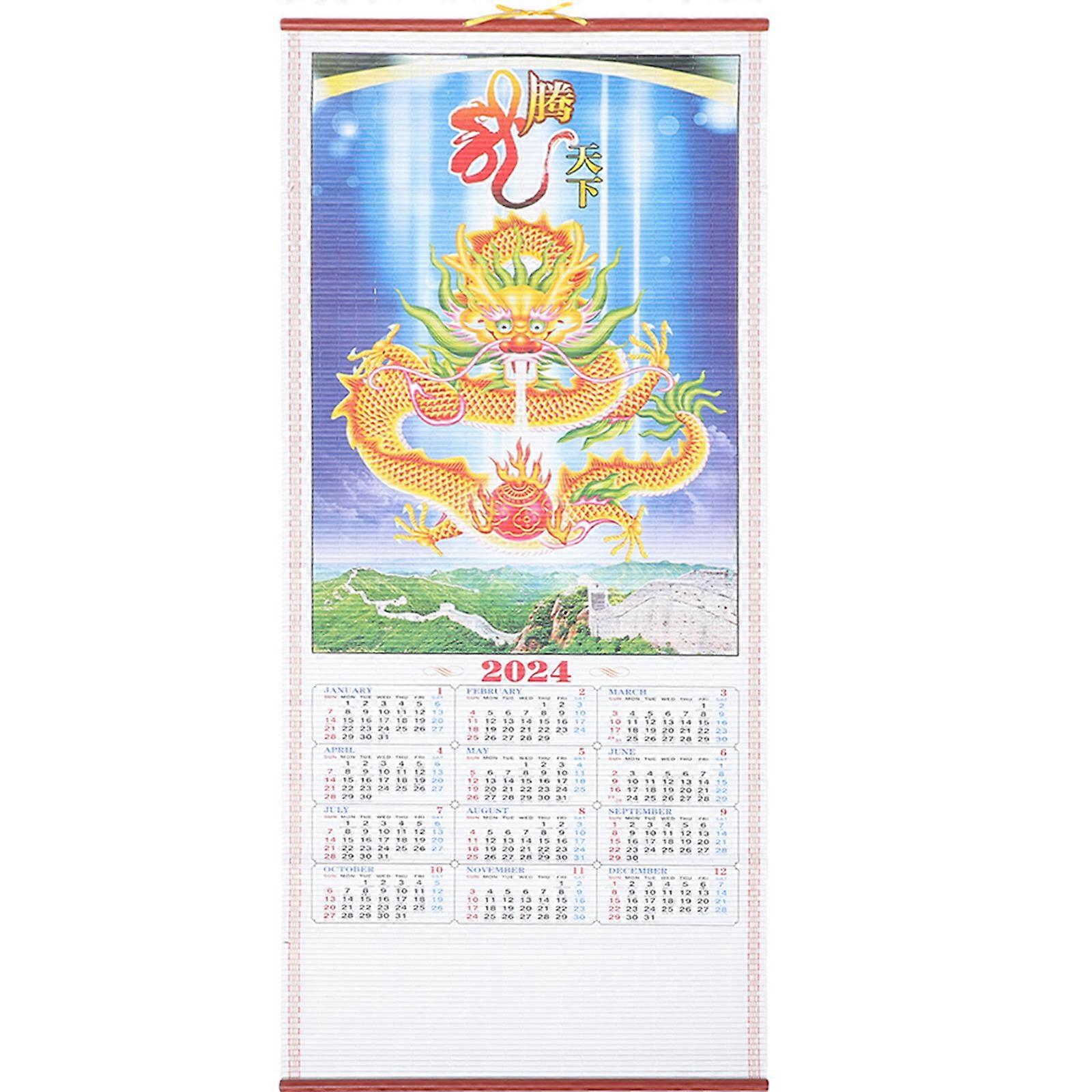 Dragon Themed Calendar for Simplified Date Organization in Homes