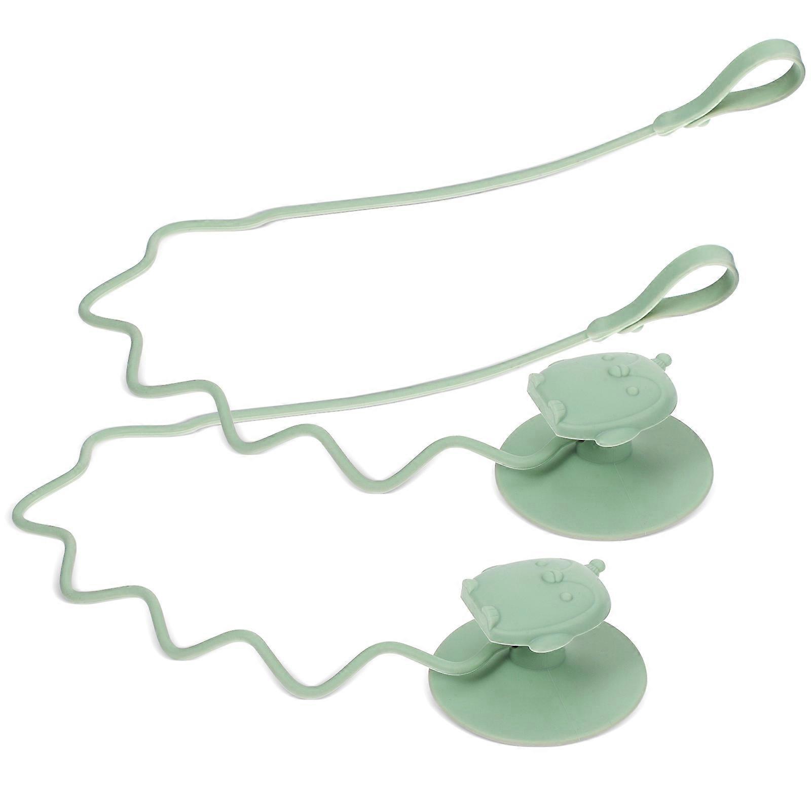 1 Pair Silicone Fork Holder Strap with Suction Cup Safe & Reliable Utensils Holder for Effortless Weaning, Newborn Friendly