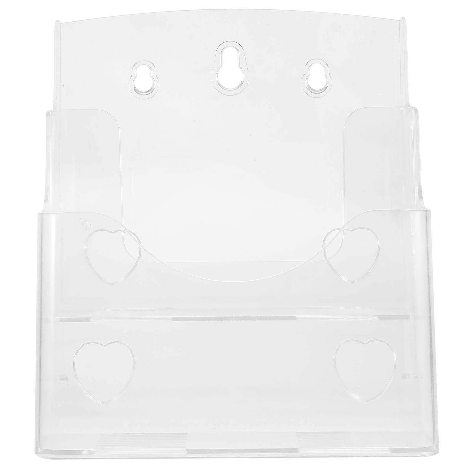 Shatterproof Acrylic Brochure Holder Flyer Stand Desktop Organizer for Magazines, Business Cards, and Literature – Scratch Resistant Display File