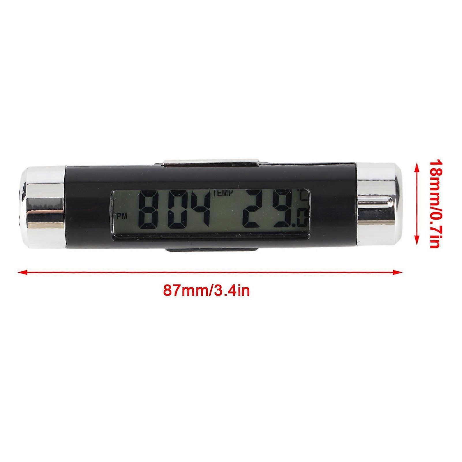Multifunktionell bil elektronisk klocka termometer LED bakgrundsbelysning digital display