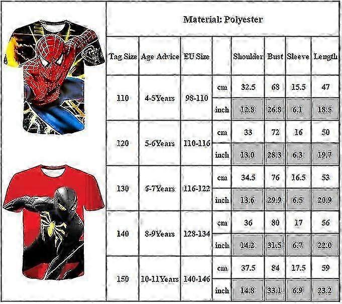 Spider-man Short Sleeve T-shirt Kids Boy 3d Spiderman Printed Tee Shirt Summer Casual Tops