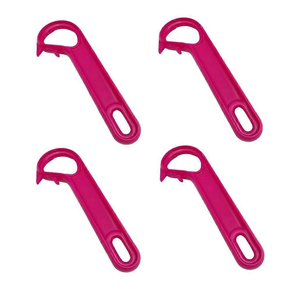 4 Can Openers with Ring Pull Can Opener Can Opener Can Easily Open Cans, Rose Red