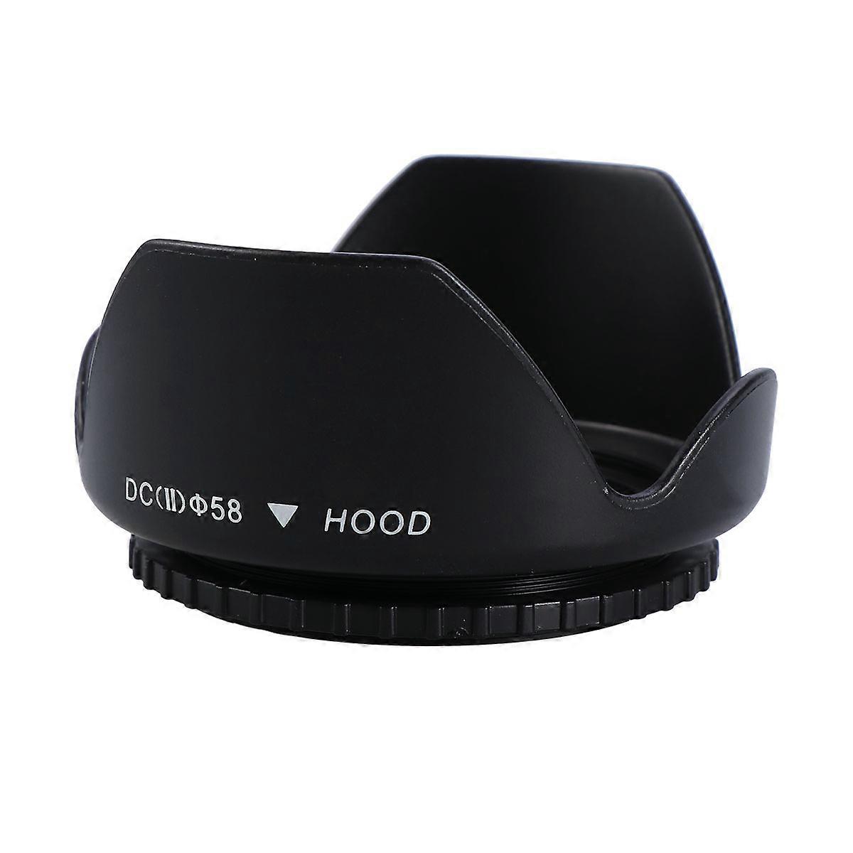 Camera Hood Dslr Lens Accessory Black Plastic Protect Lens Outdoor Shooting 1Pcs