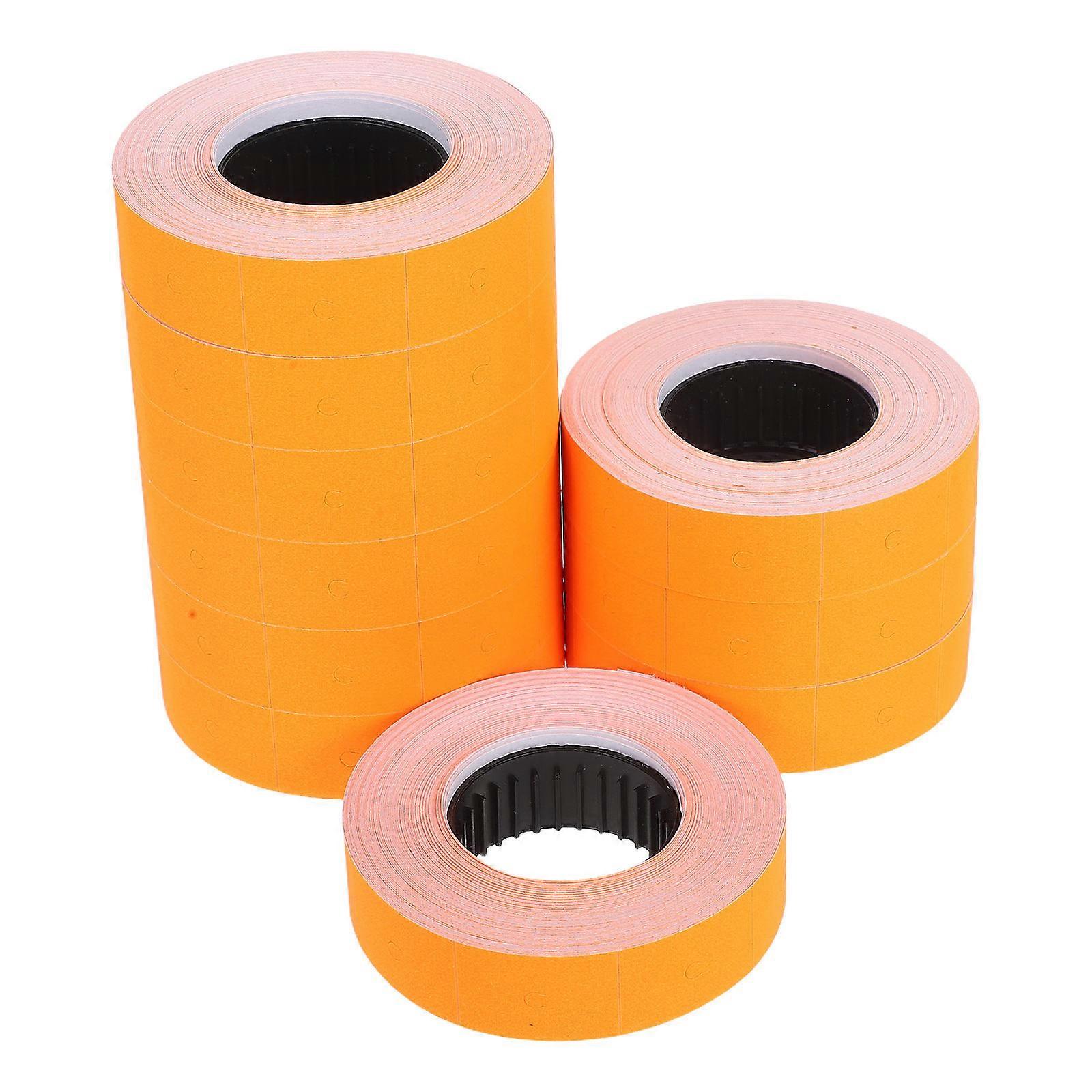 Price Marker Labeler Paper Price Labeller Accessories Supermarkets Orange 10 Rolls