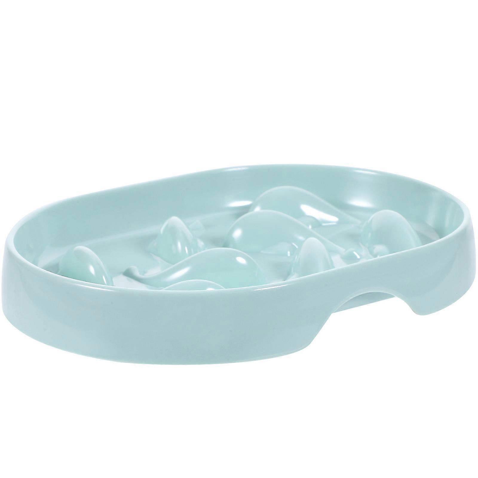 Raised Slow Feeder Cat Bowl Reduces Vomiting Fun Interactive Feeding Pet Owners 18.5x13.5x2.5cm 1 Set