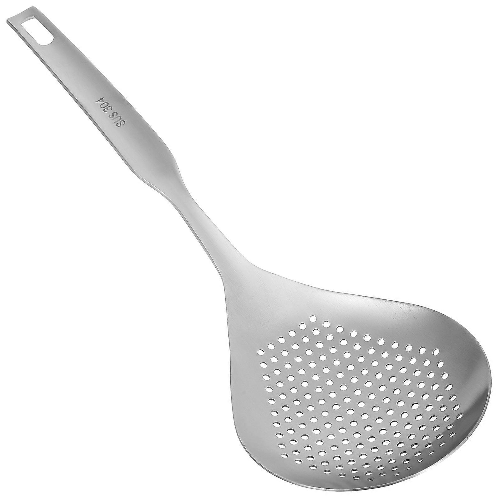 Stainless Steel Skimmer Strainer Spoon for Pasta, Noodles & Vegetables – Multi Use Cooking Utensil with Polished Surface for Easy Cleaning – Ideal