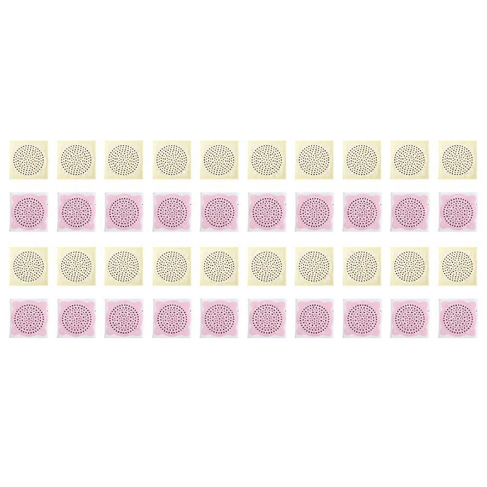 Hair Shower Drain Catcher Bathtub Drain Cover Bathroom Use Square Non-Woven Fabrics Prevent Clogging 40Pcs