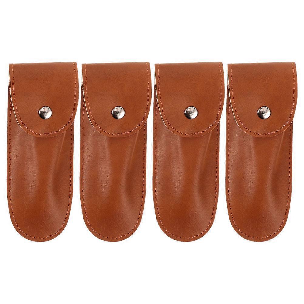 4pcs Harmonica Pouch Durable PU Storage Case Protective Holder for Beginners and Adults Safe Transport and Storage