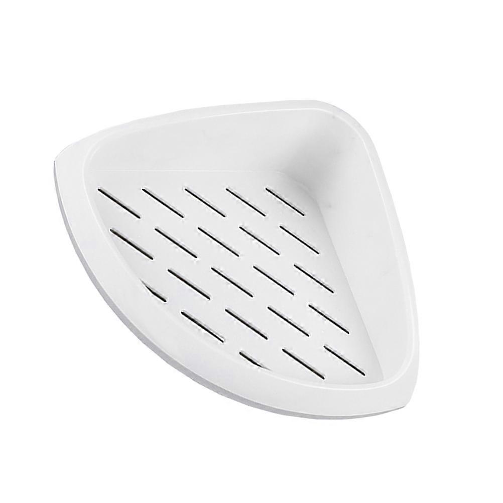 رفوف زاوية معلقة منظم حمام رمادي مثبت على الحائط مثلث رف تصريف موفر للمساحة 16.7X16.7X6.5 سم 1 قطعة