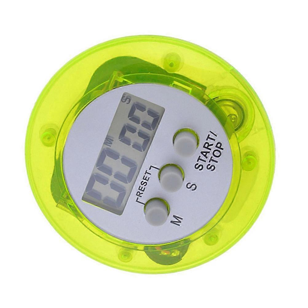 Kitchen Timer Alarm Portable Digital Timer For Homework And Exercise Green 6.40X6.40X2.00CM Stopwatch 1Pcs