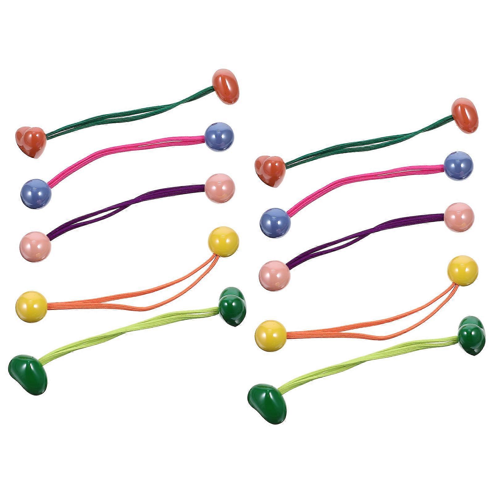 Hair Accessories For Kids Elastic Ponytail Holders Heart Use 10Pcs