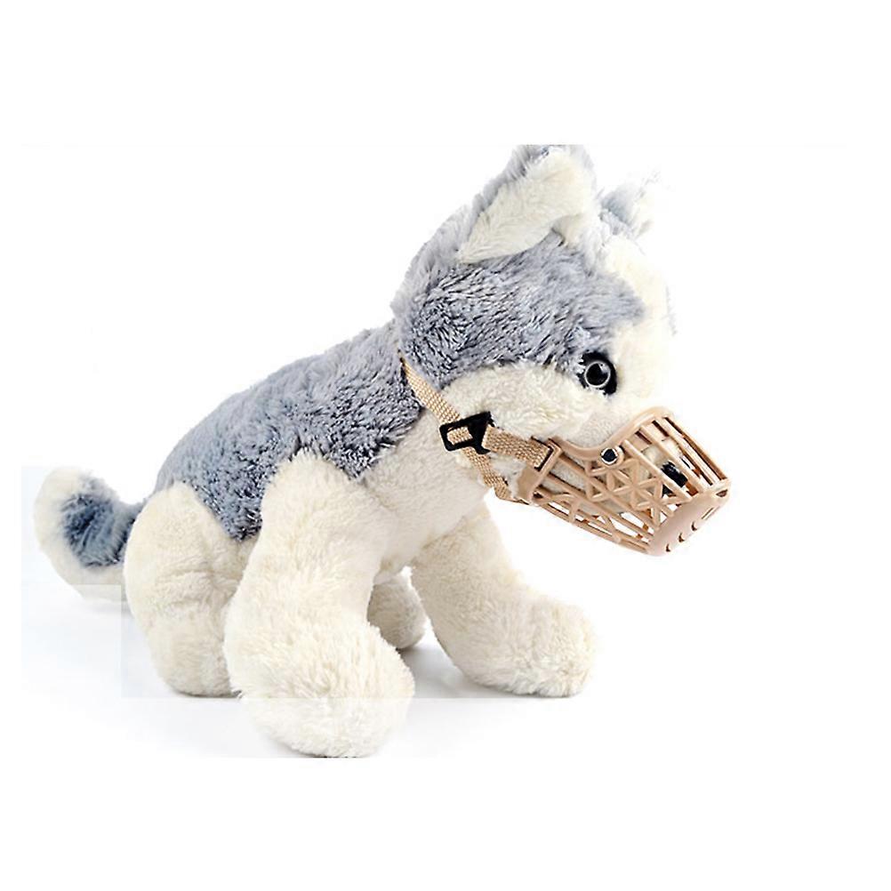 Dog Muzzle Plastic Basket Adjustable Training Muzzle for Barking Control