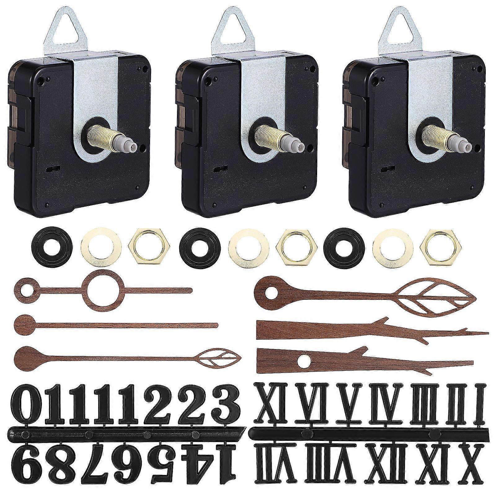 1 Set Clock Mechanism Replacement Kit with Clock Parts Hands Motor and Movement