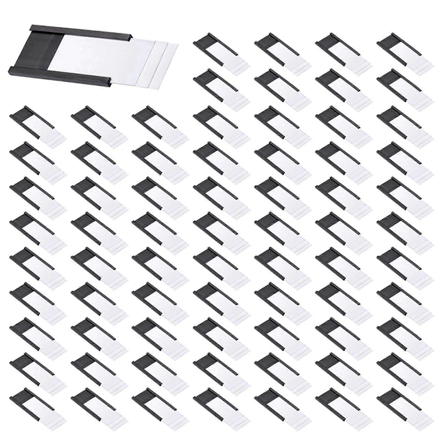 200Pcs Magnetic Label Holders with Magnetic Data Card Holders with Clear Plastic Protectors for Meta
