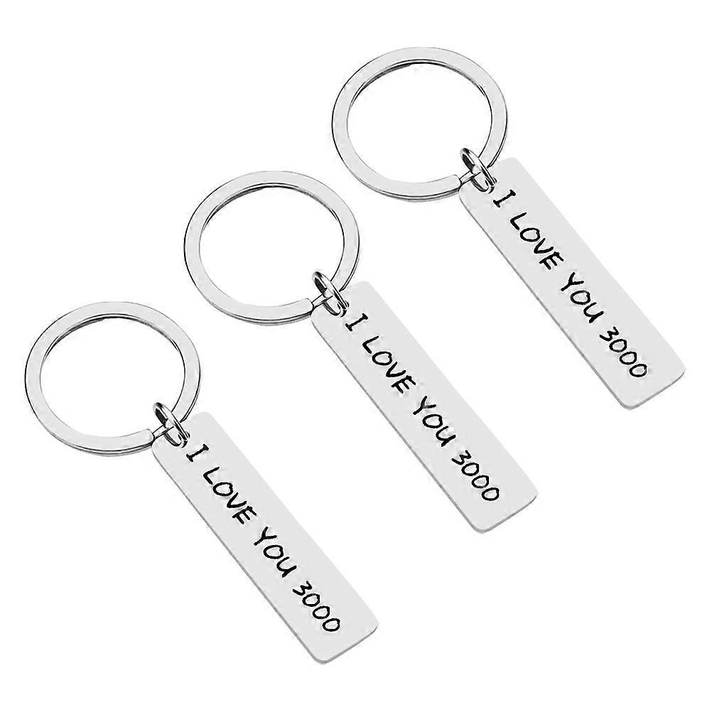 Key Organizer I Love You 3000 Key Chains Chic 7X3CM 3Pcs