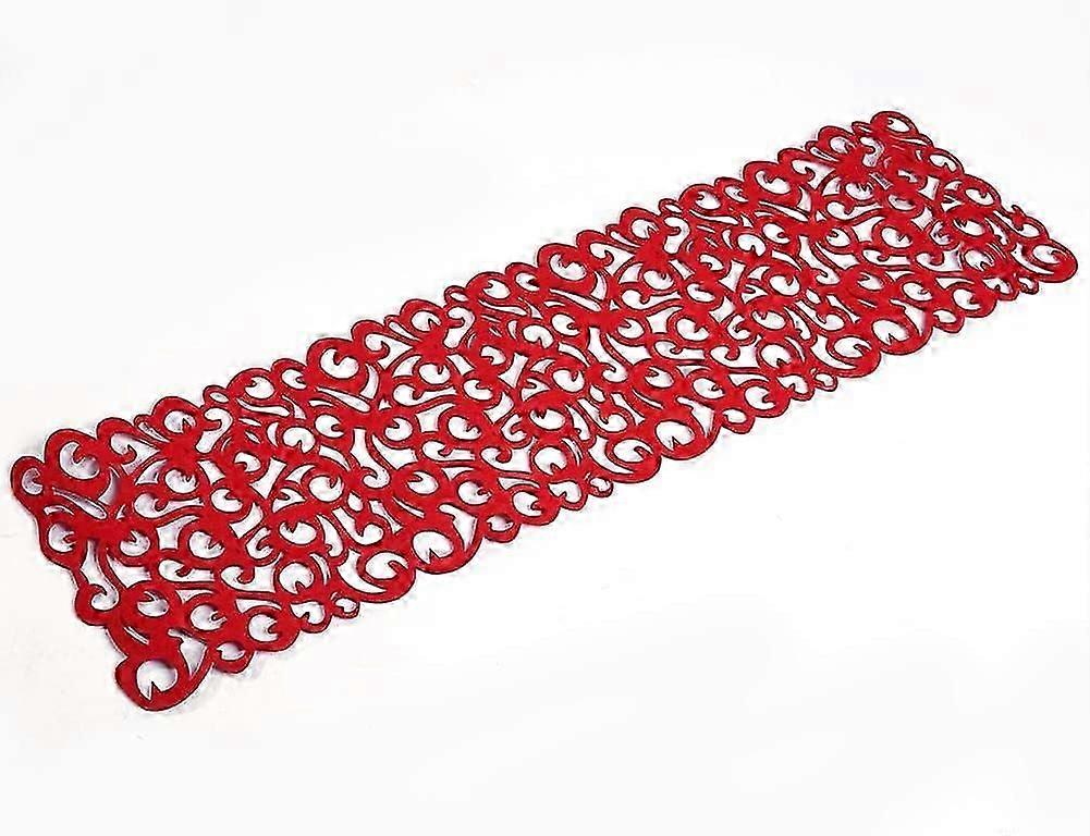 Rectangle Shape Table Mat 7 Colors Felt Tablecloth Runner Placemats Table Mats Hollow Dining Cloth