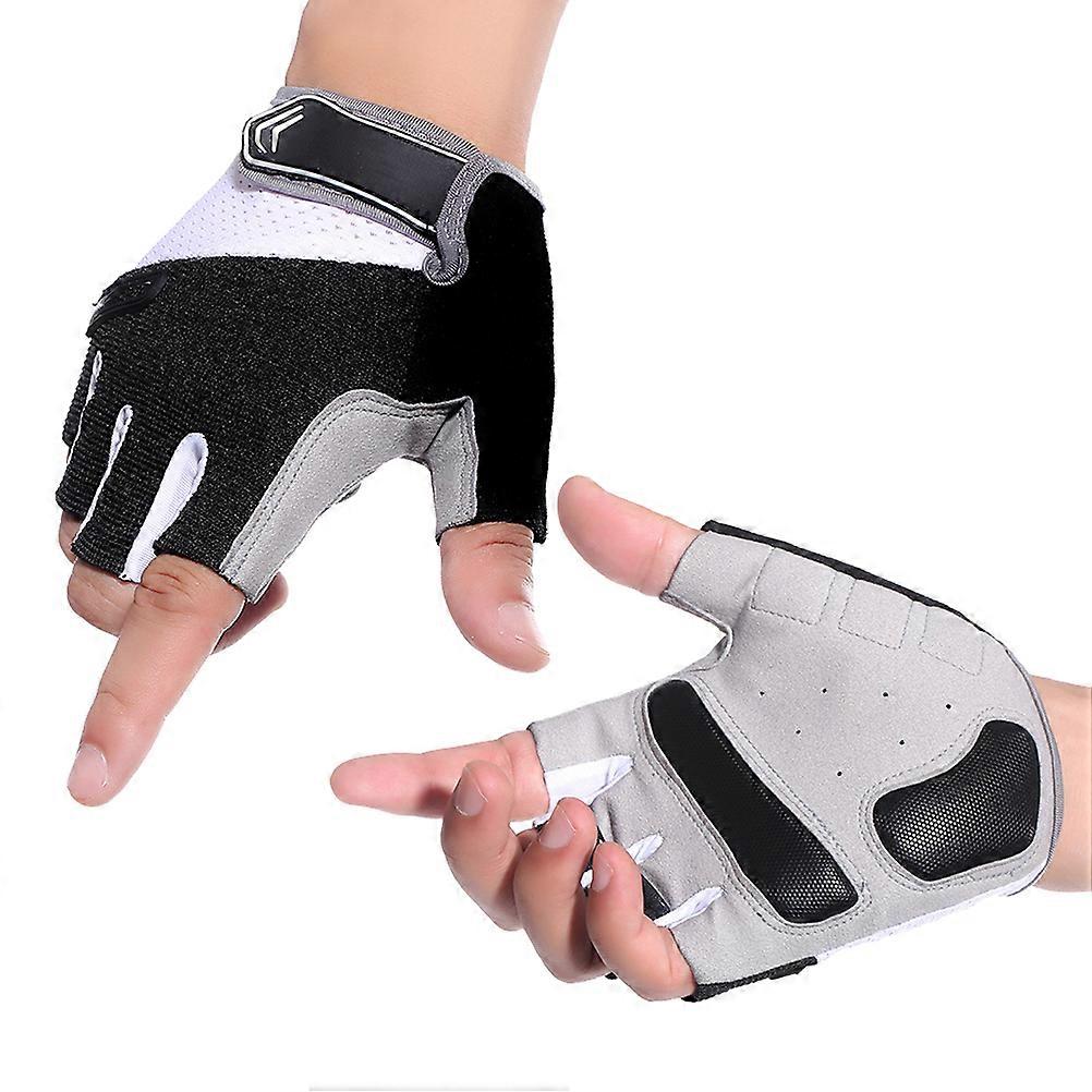 Gants de vélo pour hommes Gants de vélo Cyclisme sans doigts avec maille respirante Mode Design Protection des mains M Noir 1Paire