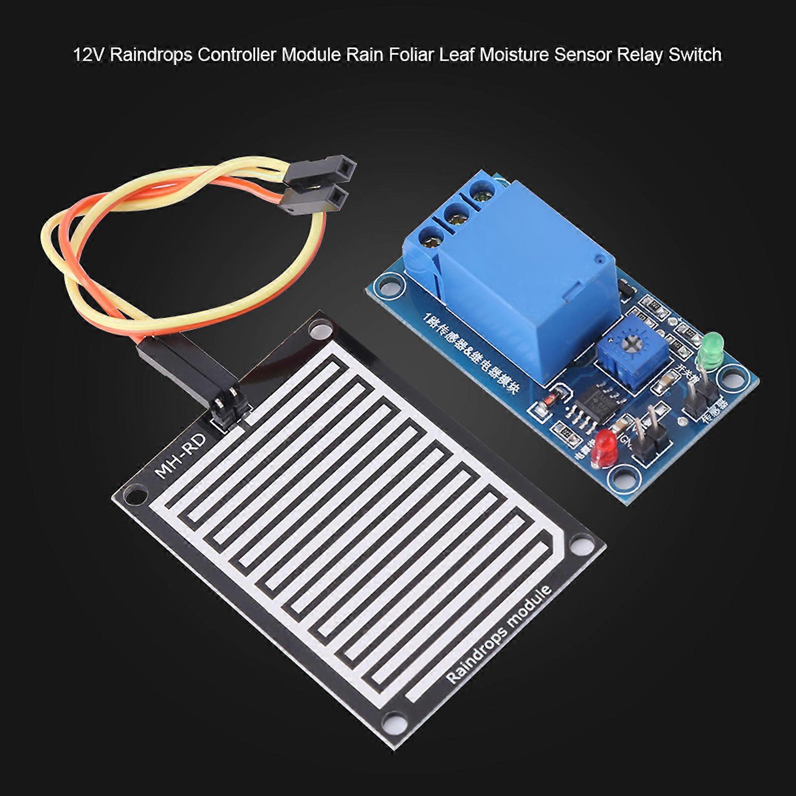 12V Raindrop Control Module Leaf Wetness Sensor Relay Switch