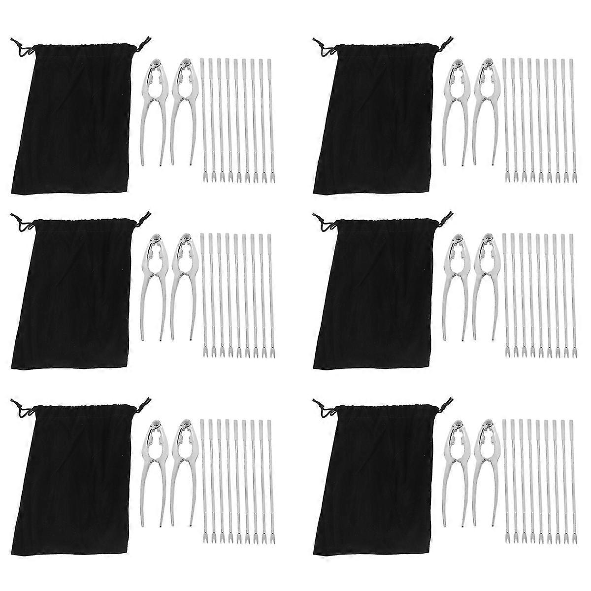 Seafood Tool Kit,Stainless Steel Crab Leg Cracker and Forks Nut Cracker Set Shellfish Sheller 72Pcs