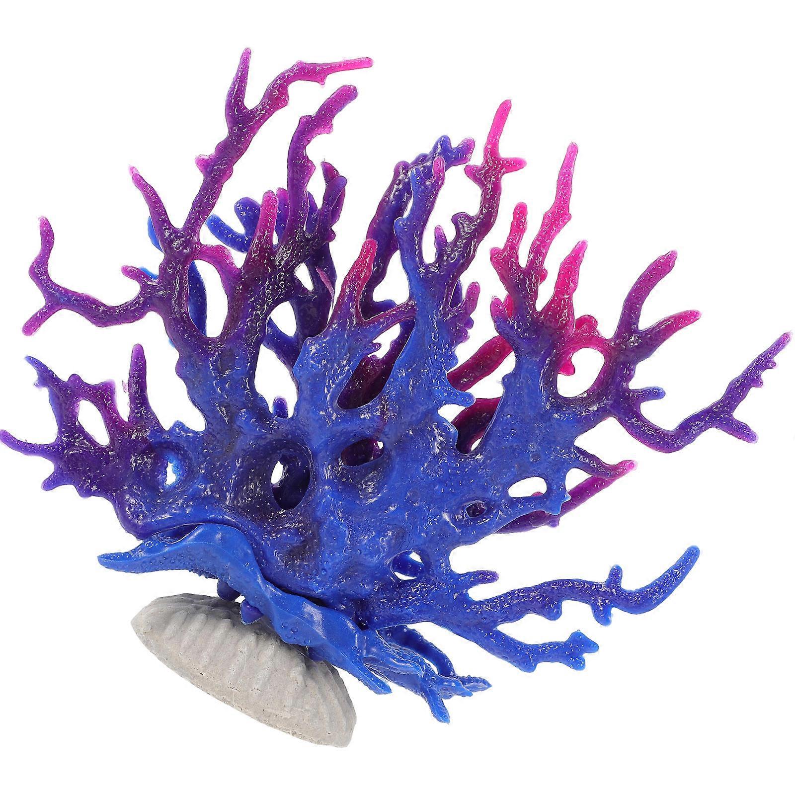 Fish Aquarium Accessories Coral Shape Realistic Design Landscape Enhancement 1Set