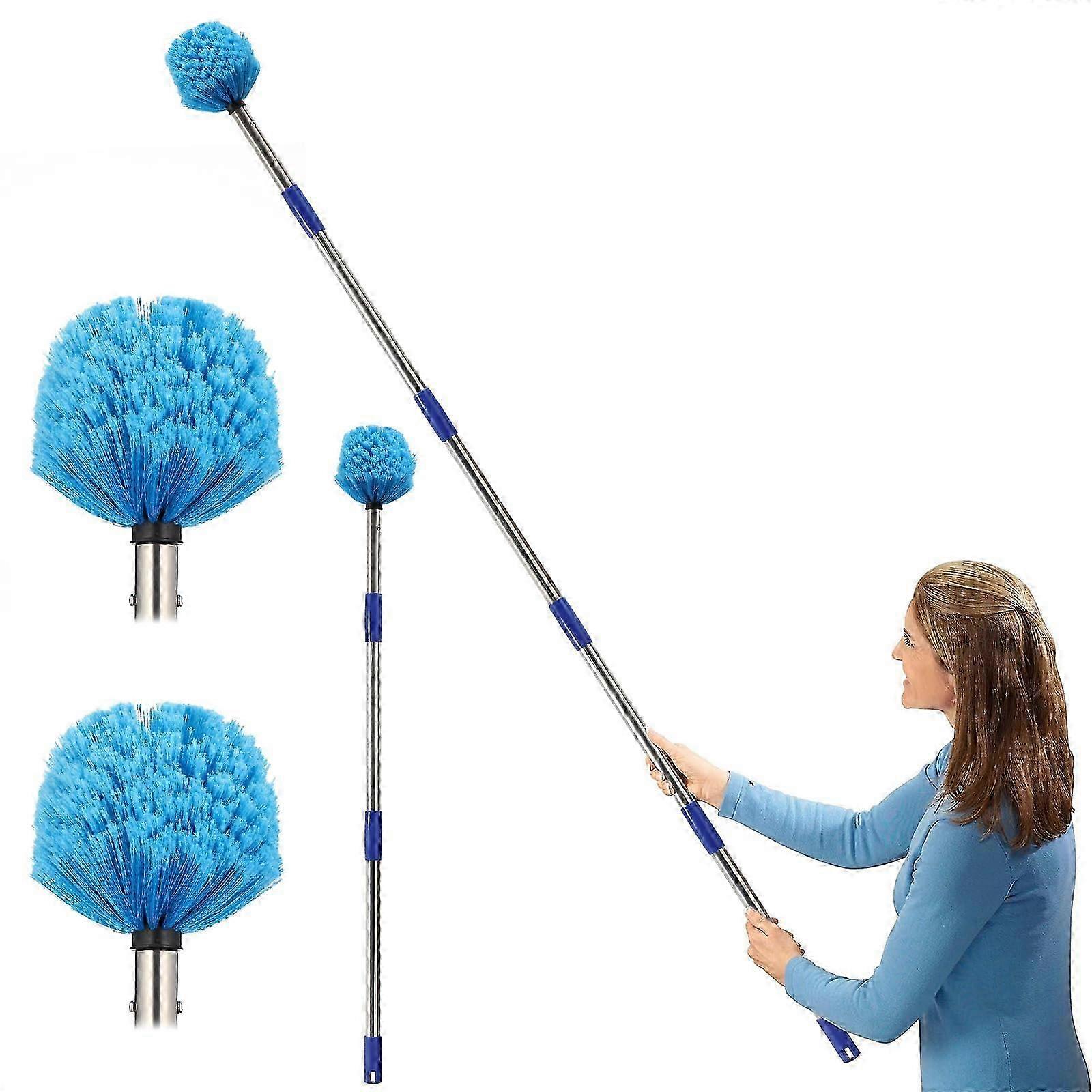 Stainless Steel Cobweb Duster Suitable for High Ceilings and Outdoor Surfaces 4-10FT
