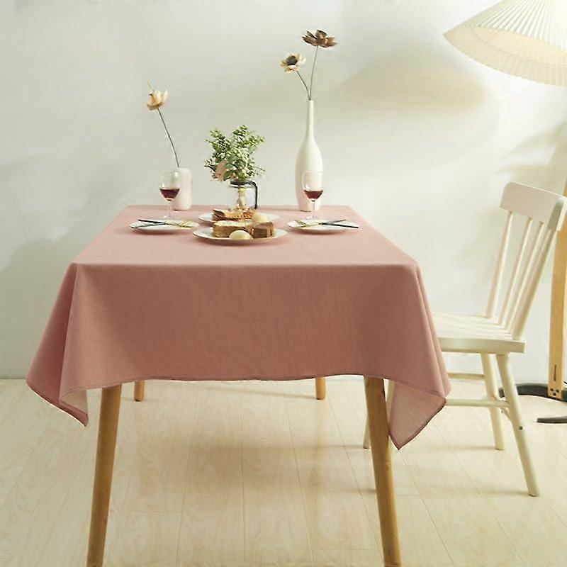 Outdoor Tablecloth, Modern Wipeable Pink Rectangular Fabric for Indoor Outdoor Use 90*90