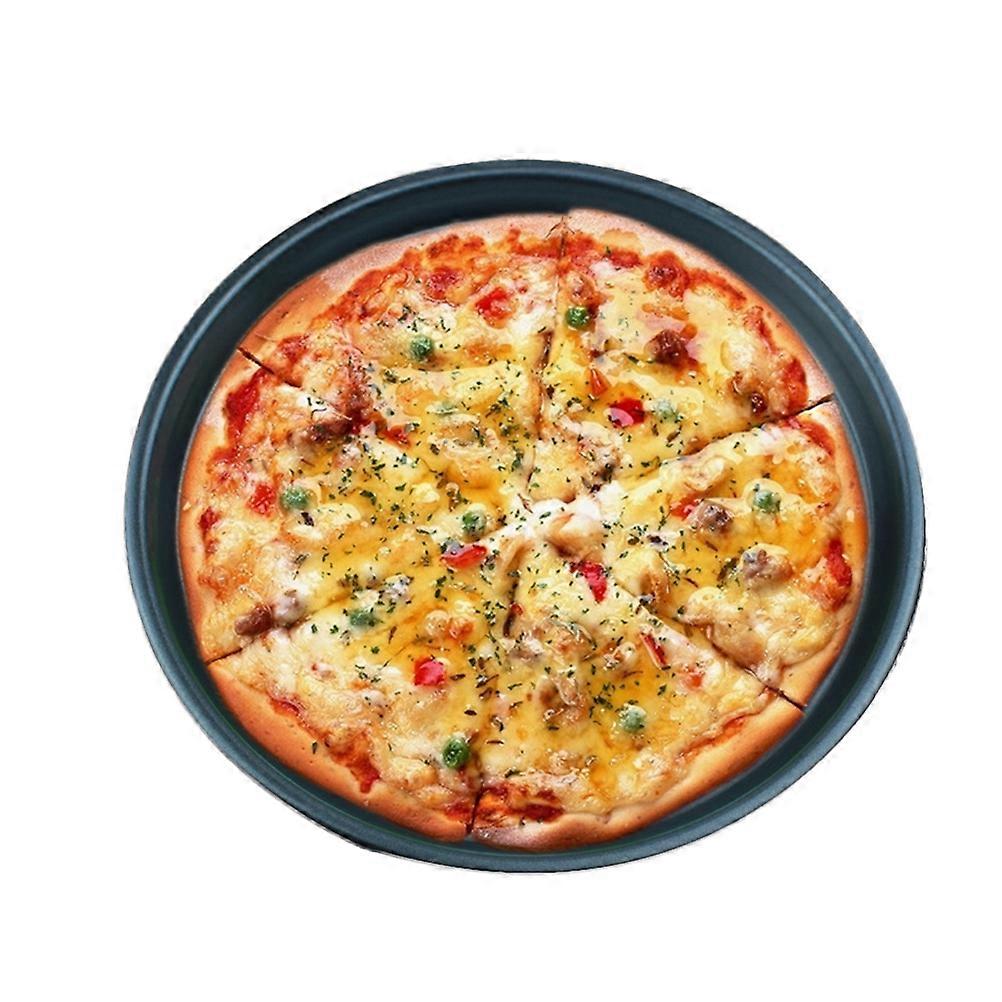 Nonstick Kitchenware Baking Tray Pizza Pan For Oven Nonstick Home Use Black 12 Inch Easy To Clean 1Pcs