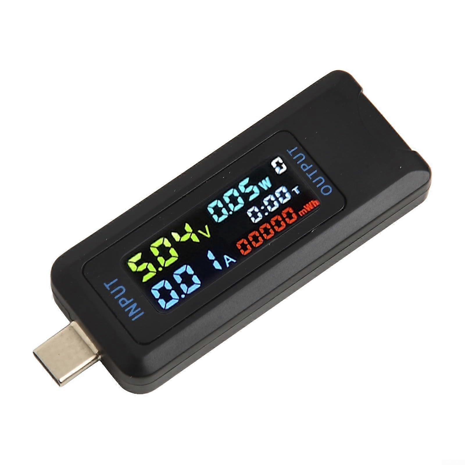Userfriendly USBC power meter with definition display, easily track charging efficiency (B)