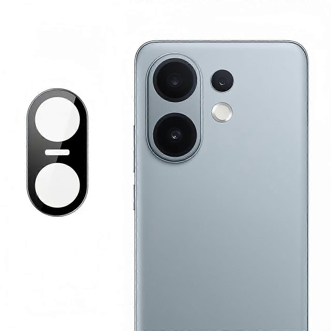 תואם עבור vivo S30 5G מגן עדשת מצלמה WANLONFENG HD סרט עדשה מודפס משי שחור מלא