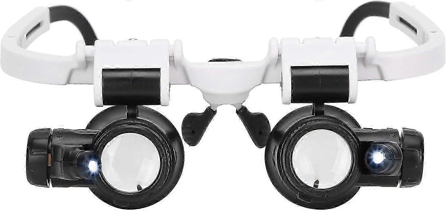 Adjustable LED Magnifier with Glasses for Reading and Repairs