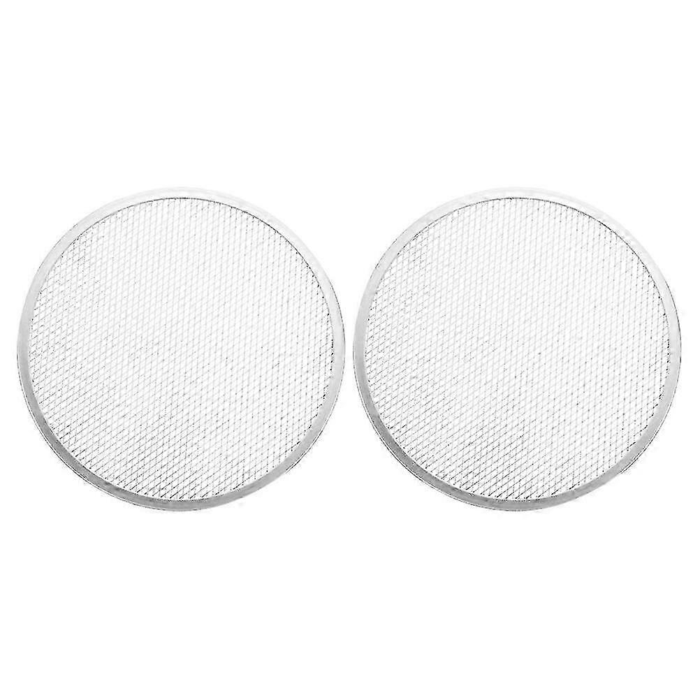 2pcs Round Pizza Screen Baking Pan With Hole Aluminum Pizza Baking Pan