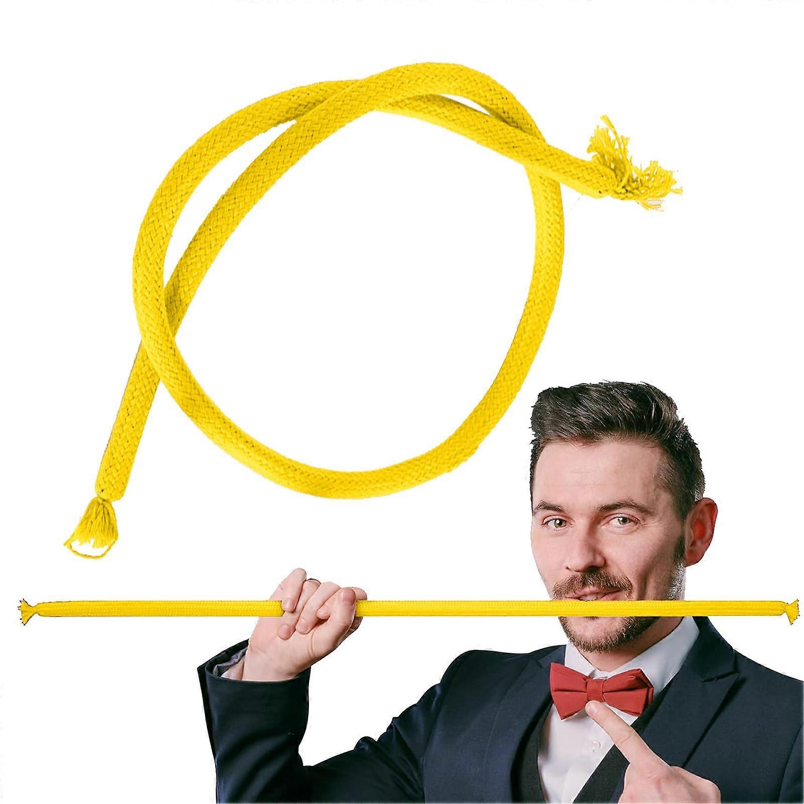 Soft and Hard Ropes, Magic Rope, Flexible Comedy Stage Closeup, Easy Application, Offers an Optical Illusion, 92 cm for Comedy Stage Yellow