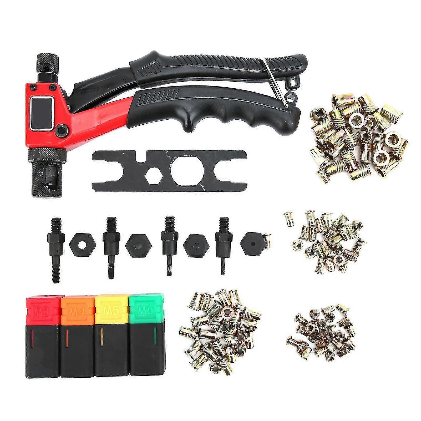 Hand Riveter Kit Manual Setter Tool with Mandrel for M3 and M6 Industrial Hardware