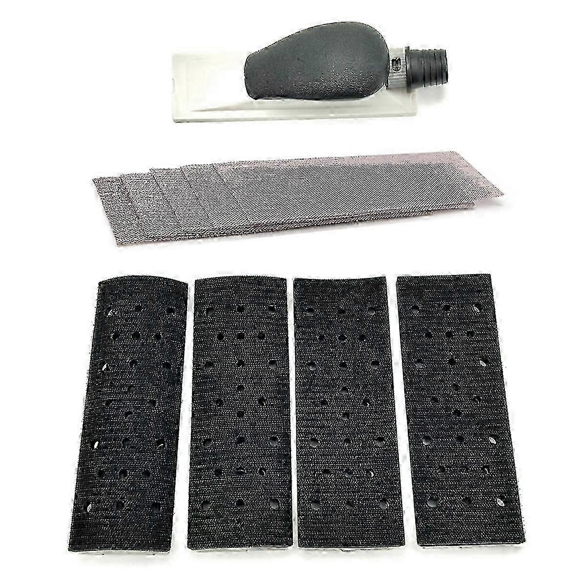 Hand Sanding Block Dust Extraction Grinding Hand Sander Multi-Hole with Sandpaper for Wood Polishin