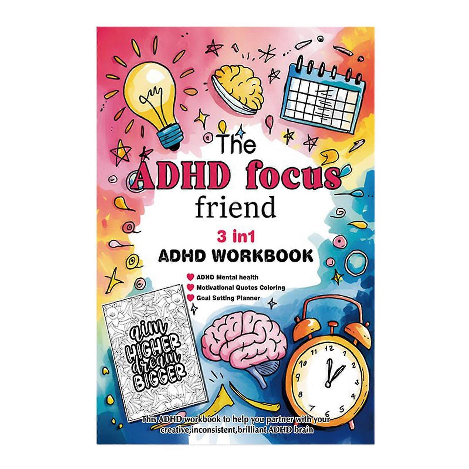 Daily Planner Notebook for Adults | Undated Multi-Functional Coloring Planner with Psychological Adjustment Tools for Focused Organization