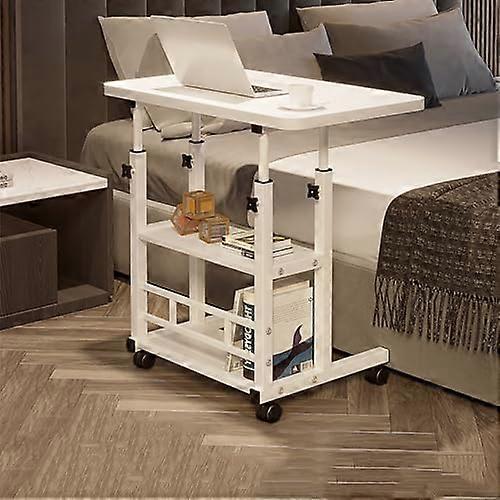 Heightadjustable standing desk with wheels, storage, 60 x 40 cm, Black