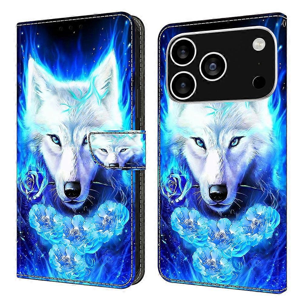 Compatible For iPhone 17 Pro Max Leather Case Pattern Printing Wallet Stand Flip Phone Cover