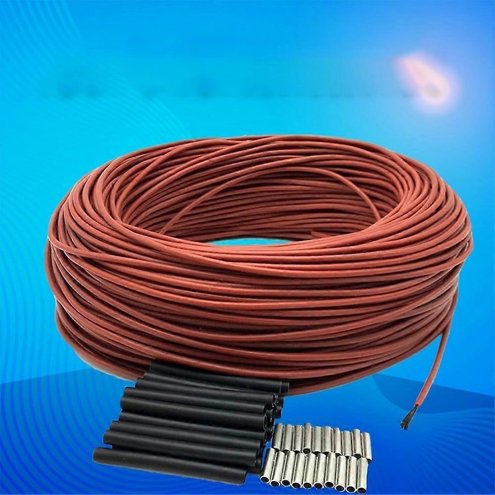 Performance Carbon Fiber Heating Wire 12K 33ohm Resistor Silicone Insulation (100m) 100 m