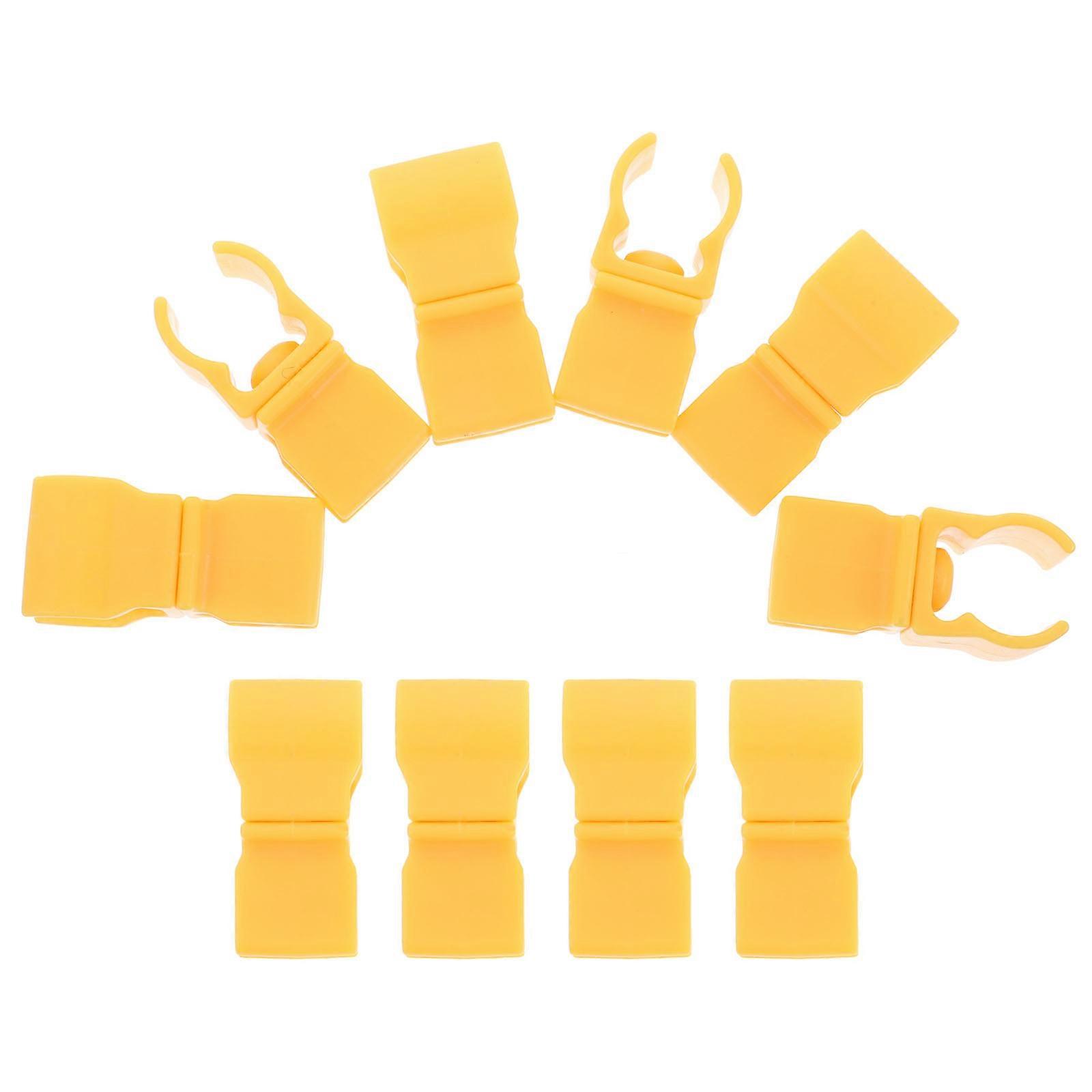 Yellow Soccer Cone Clips Compact Design For Football Training And Agility Drills Enhance Training Setup 10Pcs
