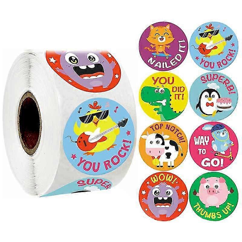 500pcs الاطفال مكافأة ملصقات تشجيع ملصق لفة للطلاب المعلمين
