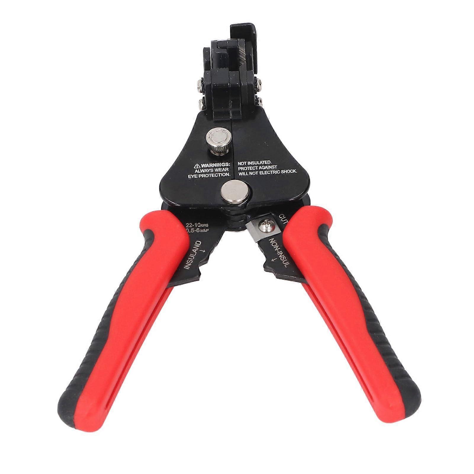 Effective Stripping Tool with Stripping Button for 8AWG to 22AWG Wire, Includes Crimping Function for Electrical Use